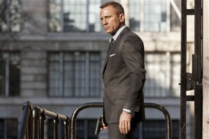 Daniel Craig during the filming of Skyfall