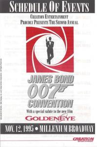 Program for the 1995 James Bond convention in New York. Image courtesy of Steve Oxenrider.